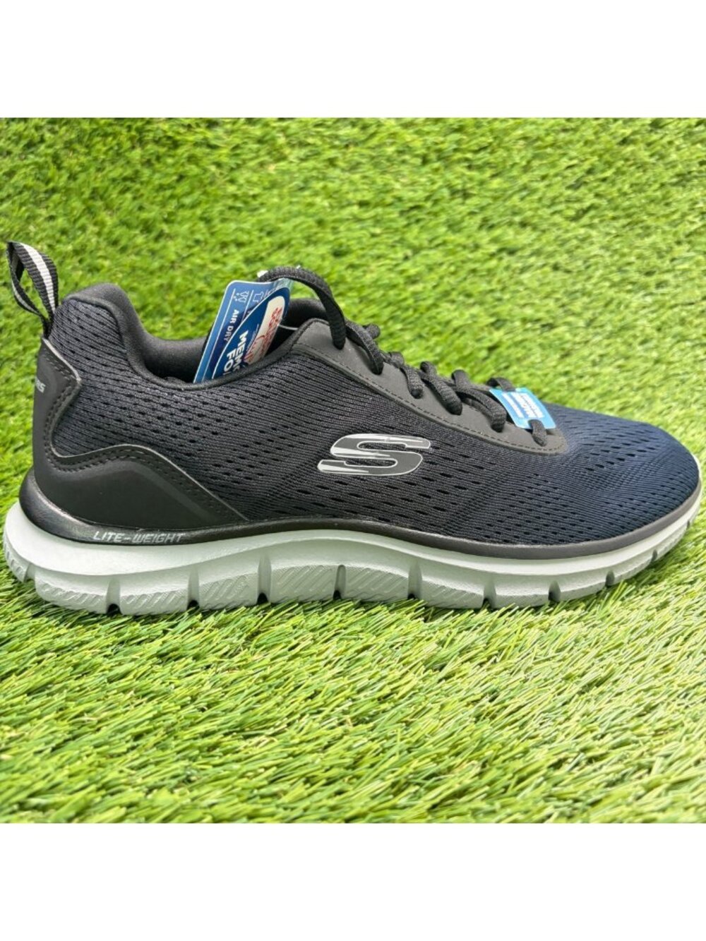 Skechers Track Ripkent Mens Size 8 Blue Black Athletic Running Shoes Sneakers